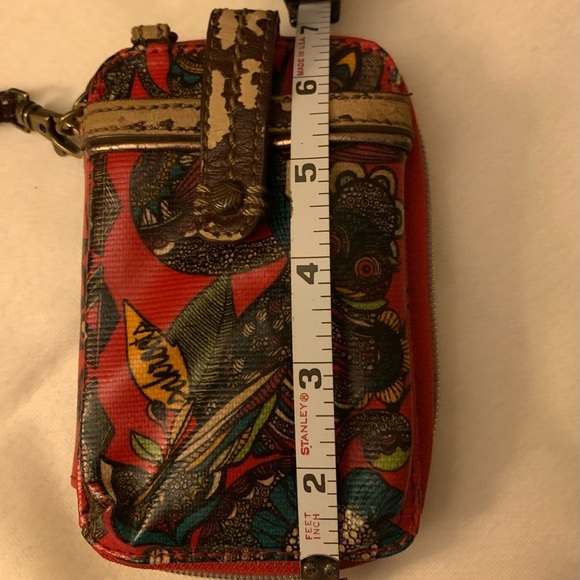 ❤️Sakroots Women's Multicolor Wallet with Detachable Handle Red Brown Design - Picture 10 of 10